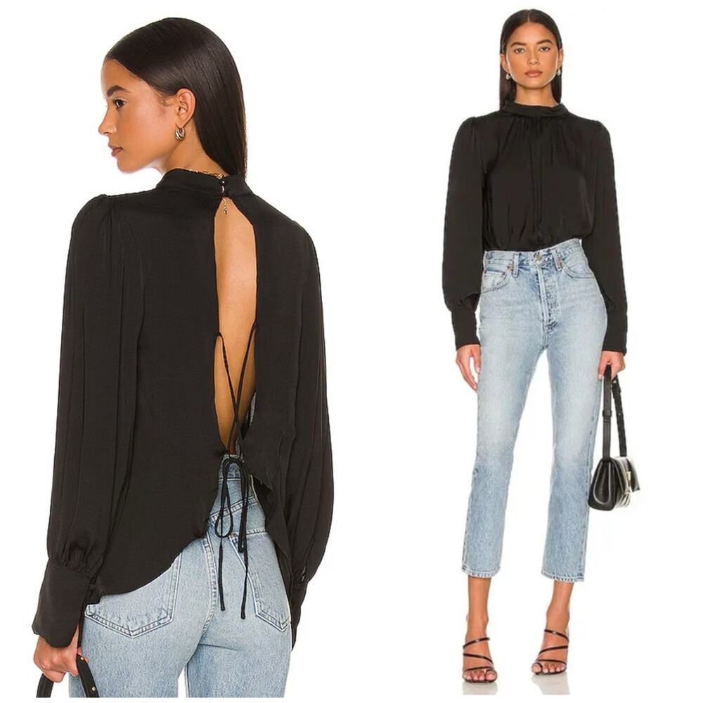 NWT Free People Fiona Backless Top in Black - Picture 2 of 9